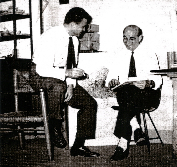 Gyula Kosice y Lucio Fontana