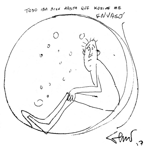Caricatura de Kosice por Geno Díaz