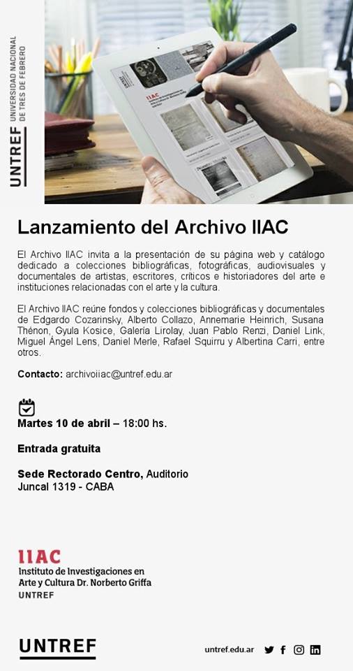 Presentación del Archivo IIAC con la documentación de Gyula Kosice
